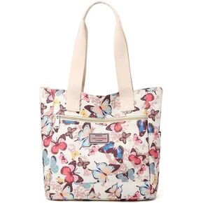 Tote Bag Medium for Women Lightweight Nylon Waterproof Everyday Shoulder Bag for Gym Travel Beach