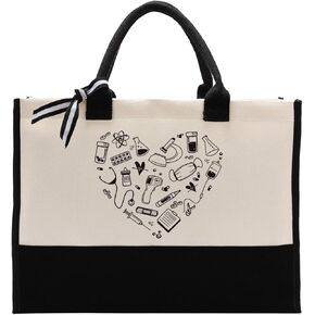 Nurse Canvas Tote Bag, Nurse Heart Bag, Canvas Tote Bag for Gifting, Cotton Canvas Tote Bag Gift for Women Nurse, Nurse Shoulder Beach Bag, Future Nurse Gift, Graduation Gift for Nursing Student