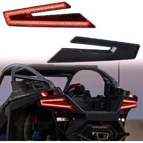 LED Tail Lights for Polaris RZR PRO XP/XP4 2020-2023 for RZR PRO R/RZR TURBO R 2022 2023 Taillights Brake Stop Smoked Black Rear Tail Lamps 2PCS
