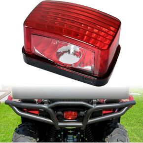 SAUTVS ATV Red Tail Light Lens Taillight Cover Brake Lights Lens Tail Lamp Housing for Yamaha Wolverine Kodiak Grizzly Big Bear Bruin Viking 2002-2020 Accessories,Replacement # 5KM-84710-01-00(1PCS)