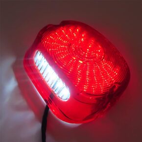 HTTMT MT334- LED Red Tail Brake Turn Signal Light Compatible with H-D Softail Sportster Road King Dyna Electra Glide Fat Boy