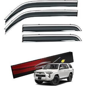 Rain Guards Compatible with Toyota 4Runner 2010-2023 Side Window Deflectors Rain Guards Window Rain Guards Out-Channel Guard Deflector Vent Visor-4pcs