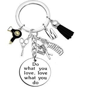 Hair Stylist Gift for Women Christmas Gifts Hair Dresser Appreciation Gifts Hairdresser Keychain Barber Hairstylist Gifts Idea Cosmetology Graduation Gifts Hairdressing Encouragement Keyring Present