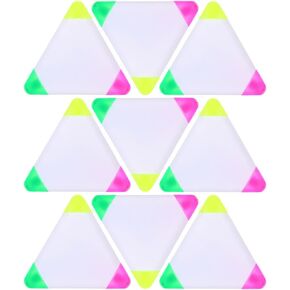 TOYANDONA 9pcs Petals Highlighters Triangle Shape Watercolor Highlighter Pens 3 in 1 Chisel Tip Marker Pen Kids Drawing Painting Pens for Note Taking Coloring Books Art Project