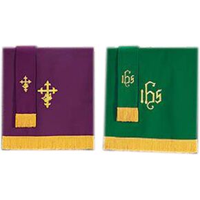 Pulpit Scarf W/IHS: Prp/Grn