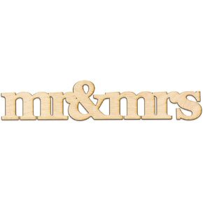 Mr & Mrs Wood Sign Home Decor Gallery Wall Art Unfinished GIA 12" x 2"