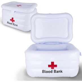 ArtCreativity Halloween Inflatable Cooler - Hospital-Inspired Halloween Inflatable Drink Cooler Holder Chills Beverage, Snacks - Blow Up Halloween Decorations - Nurse Graduation Decorations