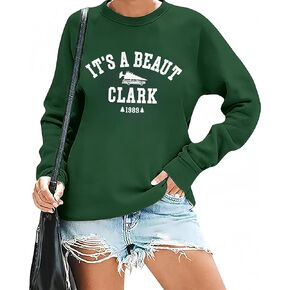 سويت شيرت It's a Beaut Clark للنساء، سويت شيرت مرح لفيلم عيد الميلاد، بلوفر علوي