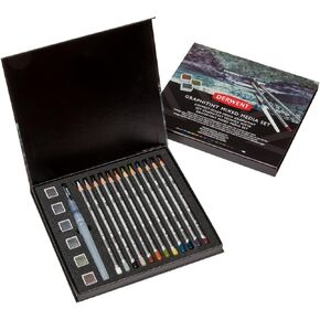 Derwent Graphitint Mixed Media Set, 19 Piece Set, Graphitint Paint, Pencils & Waterbrush (2305949)