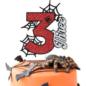 Spider Happy 3rd Birthday Cake Topper, Spider Boy Three Years Old Cake Decorations, Hello 3/Cheers to 3 Years Cake Decor, Superhero Spider man 3rd Birthday Party Decoration Supplies