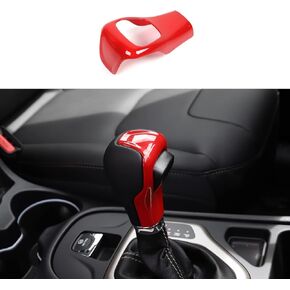Jimen Compatible with Jeep Cherokee 2014-2023, Center Console Gear Shift Knob Cover Trim (Silver)