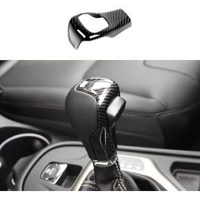 Jimen Compatible with Jeep Cherokee 2014-2023, Center Console Gear Shift Knob Cover Trim (Silver)