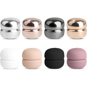 8 Pairs Strong Hijab Magnetic Pins, Magnetic Buttons for Clothing, Pinless Multi-Use Pinless Strong Magnetic Hijab Pins, Shiny and Matte Style Pack