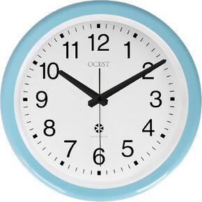 OCEST Sealed Indoor Outdoor Waterproof Wall Clock, 12 Inch Large Waterproof Wall Clocks, Silent Non-Ticking Battery Operated Wall Clock for Bathroom, Patio, Pool, Porch, Garden（White）