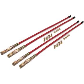 Western Red Universal Snow Plow Guide Stick Markers- Two Pair Complete With Hardware, P/N 62265