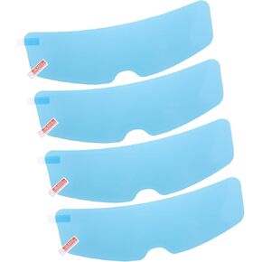 4pcs 9.65"x2.87" Rain Proof Film for Motorcycle Helmet Universal Anti Rain Shield Film Lens Sticker Durable Nano Coating Sticker Film Helmet Accessory Item Replacement