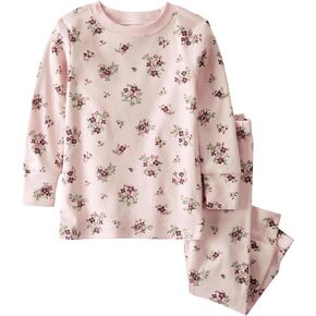 little planet by carter's Unisex Baby Organic Cotton 2-Piece Pajama Sets, Waffle Knit Mauve, 6 Months