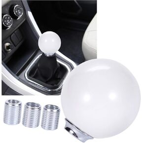 Arenbel Black Ball Gear Shift Knob Manual Shifter Lever Handle Round Car Shifting Stick Fit Most Auto MT Transmissions