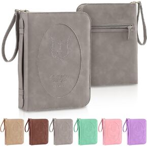 Large Bible Cover for Women - Leather Bible Case with Detachable Wristlet, Womens Bible Case for Study Bibles, Leather Bible Covers for Women, Bible Bag for Bible Carrying Case, Bible Accessories