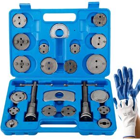 24pcs Disc Brake Caliper Tool Set, Car Brake Piston Compressor Wind Back Tool Kit for Automotive Brake Pad Replacement Reset