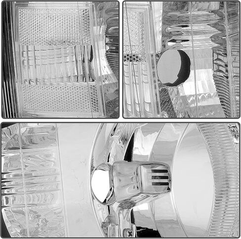 SCITOO Headlights For Chevy Silverado 1500/3500 2007-2013,For Chevy Silverado 2500 2007-2014 Headlamps Chrome Housing Clear Reflector Clear Lens Driver and Passenger Side in Saudi Arabia