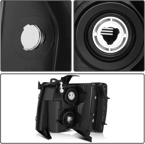 SCITOO Headlights For Chevy Silverado 1500/3500 2007-2013,For Chevy Silverado 2500 2007-2014 Headlamps Chrome Housing Clear Reflector Clear Lens Driver and Passenger Side in Saudi Arabia