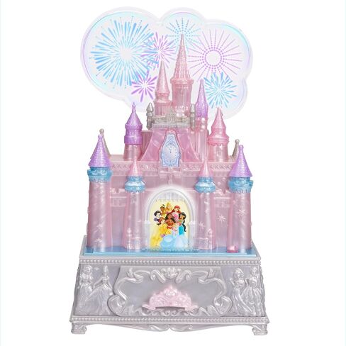 Disney Princess Jewelry Box for Girls Princess Castle Keepsake Jewelry Box with Music & Firework-Like Light Show, Plays Song “A Dream Is a Wish Your Heart Makes" (Pack of 4) in Saudi Arabia