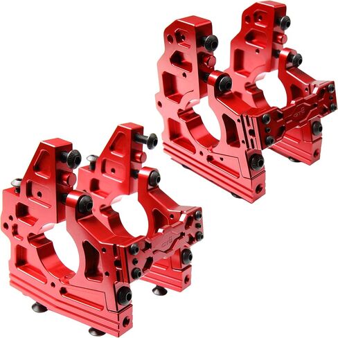 مجموعة دعامات تفاضلية مركزية معدنية أمامية وخلفية من الألومنيوم CNC لسيارة 1/5 RC Losi DBXL DBXL-E 1.0/2.0 MTXL جزء الترقية (أمامي + خلفي أحمر) in Saudi Arabia