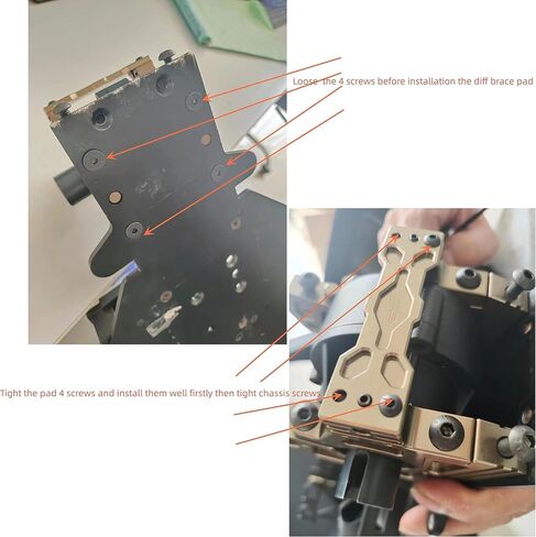 مجموعة دعامات تفاضلية مركزية معدنية أمامية وخلفية من الألومنيوم CNC لسيارة 1/5 RC Losi DBXL DBXL-E 1.0/2.0 MTXL جزء الترقية (أمامي + خلفي أحمر) in Saudi Arabia