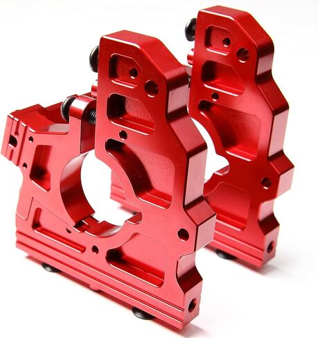 مجموعة دعامات تفاضلية مركزية معدنية أمامية وخلفية من الألومنيوم CNC لسيارة 1/5 RC Losi DBXL DBXL-E 1.0/2.0 MTXL جزء الترقية (أمامي + خلفي أحمر) in Saudi Arabia