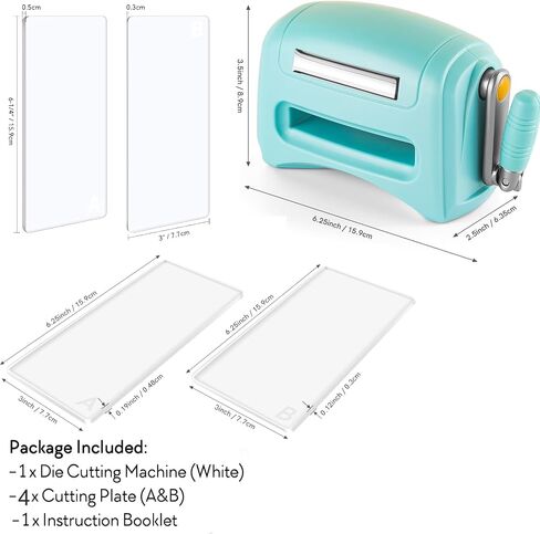 Mini Manual Die Cutting and Embossing Machine,for Arts&Crafts,Scrapbooking& Cardmaking,3"Opening,Crafting Projects Cutting Machine for Starter,Beige Metal Cutting Dies Machine with 4 Cutting Machine in Saudi Arabia