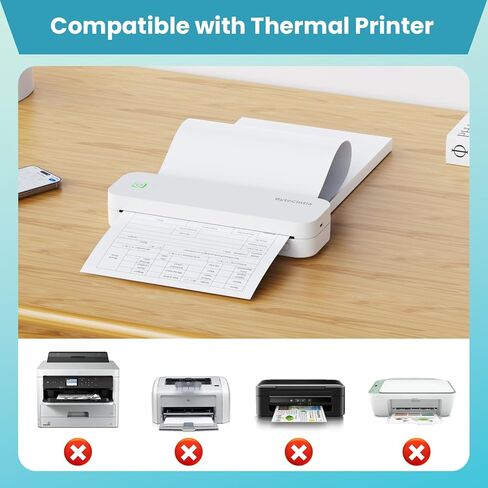 Thermal Printer Paper 8.5 x 11 Inch, US Letter Size Thermal Paper 200 Sheets, Advanced Thermal Printing, Compatible with Portable Printer, Continual Feeding Thermal Paper in Saudi Arabia