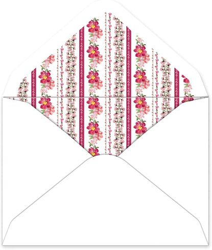 Punch Studio زهور الفاوانيا البارزة، بطاقات ملاحظات في صندوق، 10 بطاقات مع صندوق مزخرف (50419) in Kuwait