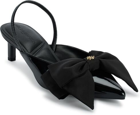 KARL LAGERFELD Women's Sharla Bow Everyday Mule Heeled Sandal in Saudi Arabia