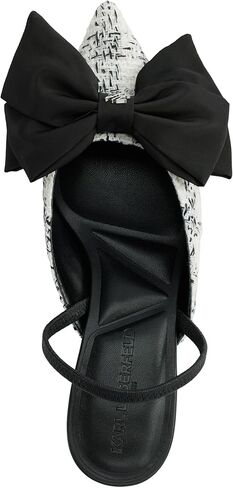 KARL LAGERFELD Women's Sharla Bow Everyday Mule Heeled Sandal in Saudi Arabia
