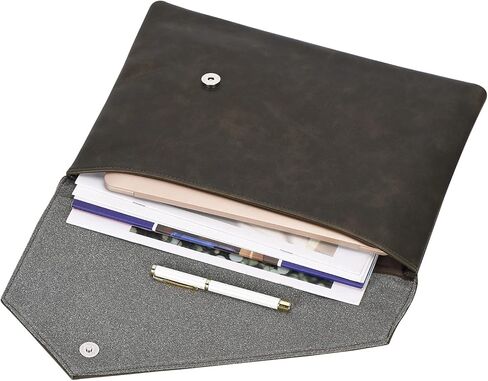 حقيبة ملف مغلف كلاسيكية من جلد البولي يوريثان مقاس A4 in Kuwait