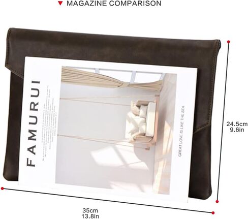 حقيبة ملف مغلف كلاسيكية من جلد البولي يوريثان مقاس A4 in Kuwait