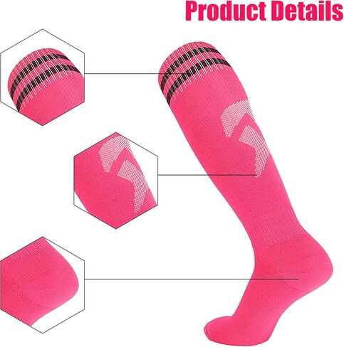 Yxmeiguo Soccer Socks Baseball Softball Football Tube Socks, Knee High Compression Socks, Athletic Socks for Adults Youth in Saudi Arabia