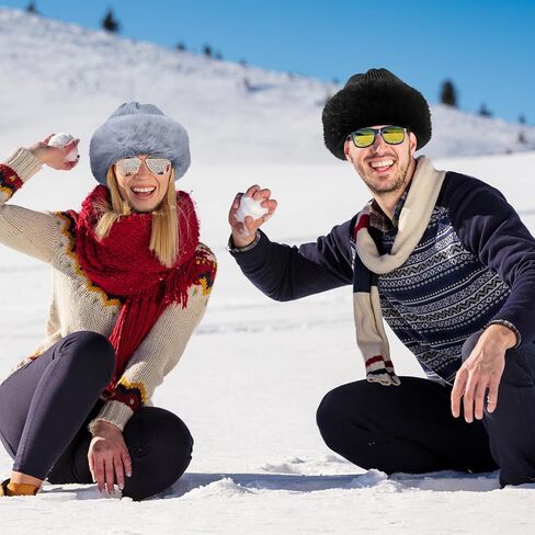 2 Pcs Faux Fur Knit Beanie Winter Satin Lined Beanie Hat Warm Cuffed Plain Hat with Lining for Men Women in Saudi Arabia