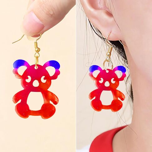 szecl 3 قطع الحيوان قلادة قالب السيليكون 25 تجاويف البطريق أرنب فراشة الأشكال المفاتيح سحر الايبوكسي الراتنج العفن الدب النحل النساء الأقراط قلادة صب قالب صنع المجوهرات أداة اللوازم اليدوية in Kuwait