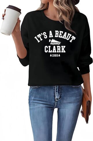 سويت شيرت It's a Beaut Clark للنساء، سويت شيرت مرح لفيلم عيد الميلاد، بلوفر علوي in Saudi Arabia