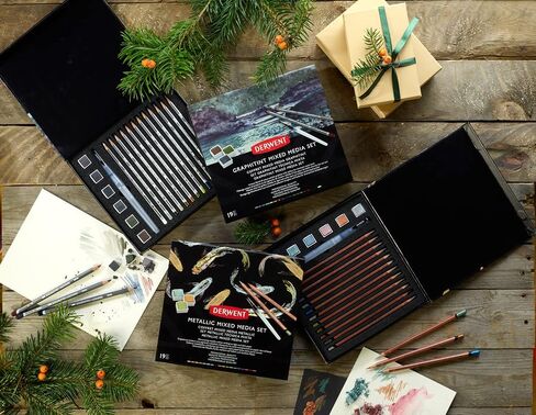 Derwent Graphitint Mixed Media Set, 19 Piece Set, Graphitint Paint, Pencils & Waterbrush (2305949) in Kuwait