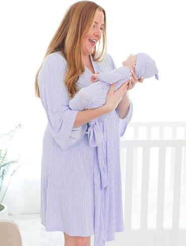 RuffleButts SoftSnooze™ Viscose from Bamboo Women's One Size Maternity Robe in Kuwait