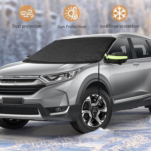 غطاء الزجاج الأمامي للسيارة للثلج والثلج متوافق مع Subaru Crosstrek Forester CX30/CX-30 HRV Kicks Seltos Small SUV، غطاء مغناطيسي مضاد للثلج درع الصقيع الشتوي مع أغطية مرآة جانبية in Saudi Arabia