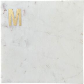 Monogram Marble Cheese Board, Personalized Charcuterie Board with Brass Initial, Christmas and Wedding Gift for Couples, Hosting and Housewarming Essentials