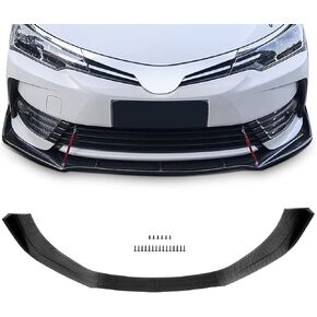 SCITOO Carbon Look PP Universal Front Bumper Body Kit Spoiler Chin Spoiler Front Bumper Lip