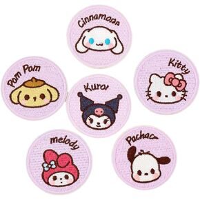6 Pack Cartoon Iron-On Kitty Patches Sew-On Applique Repair Patch Kawaii Patches for Backpacks Bags Hats Dress Jacket DIY Craft Melody Clothing Decor Gift (Japanese)
