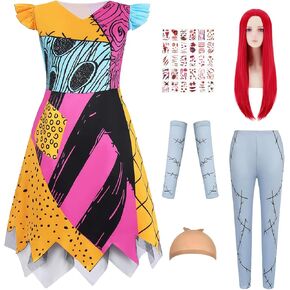 Sally Costume Women Adult Christmas Nightmare Cosplay Outfit Female Halloween Costumes Doll Princess Dress Up Set