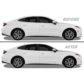 SlickMod Chrome Delete Blackout Vinyl Overlay for 2020-2022 Hyundai Sonata Window Trim (Gloss Black)