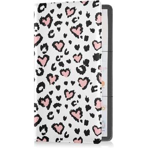 ALAZA Car Registration and Insurance Card Holder Dark Gray Leopard Cheetah Print Vehicle Glove Box Automobile Documents Paperwork Waller Case Organizer